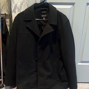 Claiborne Black Pea Coat Wool Blend